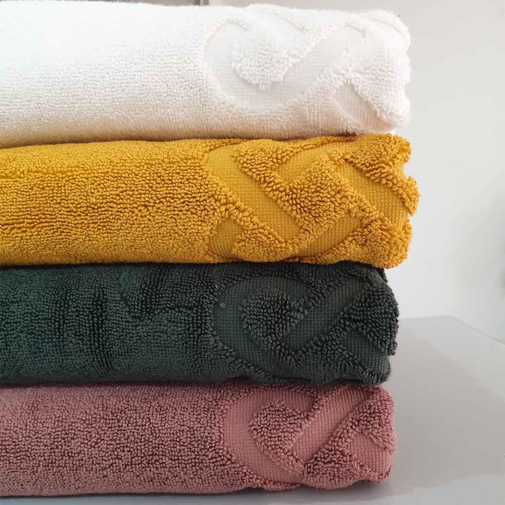 Luxury bath mat in modern color scheme